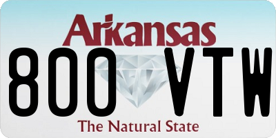 AR license plate 800VTW