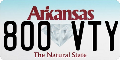 AR license plate 800VTY