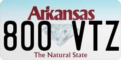 AR license plate 800VTZ