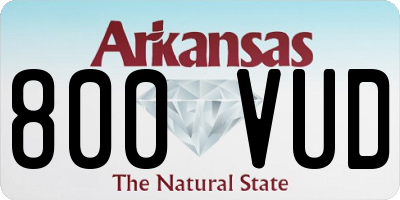 AR license plate 800VUD