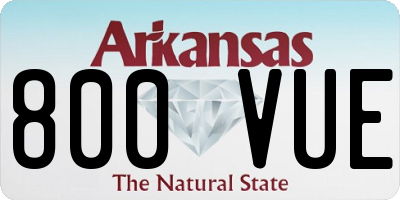 AR license plate 800VUE