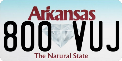 AR license plate 800VUJ