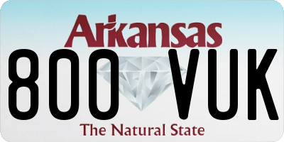 AR license plate 800VUK
