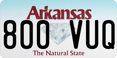 AR license plate 800VUQ