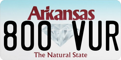 AR license plate 800VUR