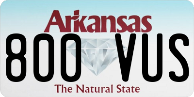 AR license plate 800VUS