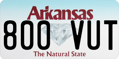 AR license plate 800VUT