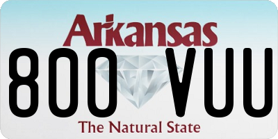 AR license plate 800VUU