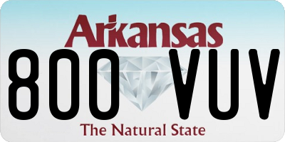 AR license plate 800VUV