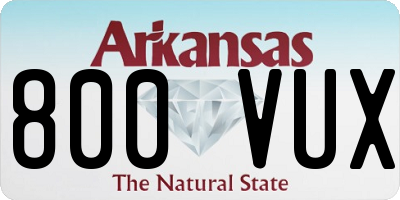 AR license plate 800VUX