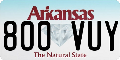 AR license plate 800VUY