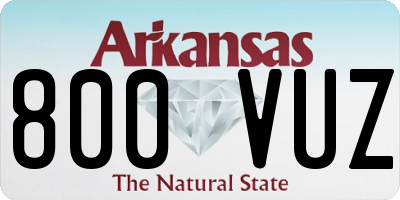 AR license plate 800VUZ