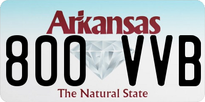 AR license plate 800VVB