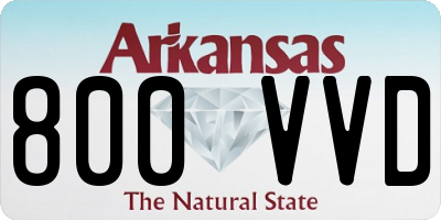 AR license plate 800VVD