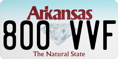 AR license plate 800VVF