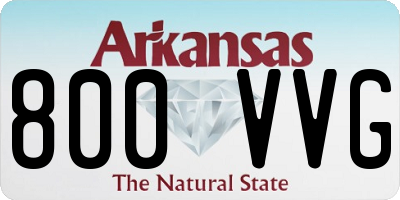 AR license plate 800VVG