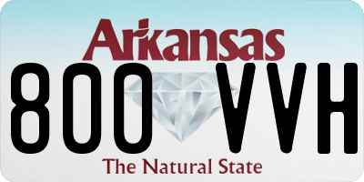 AR license plate 800VVH