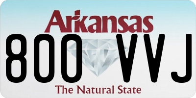 AR license plate 800VVJ