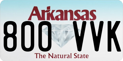 AR license plate 800VVK