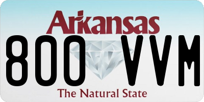 AR license plate 800VVM