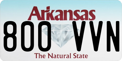 AR license plate 800VVN
