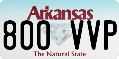 AR license plate 800VVP