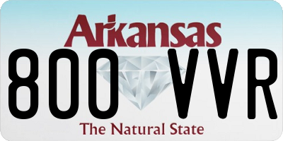 AR license plate 800VVR