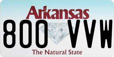 AR license plate 800VVW
