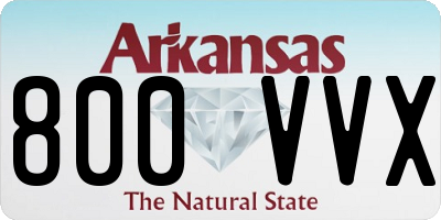 AR license plate 800VVX