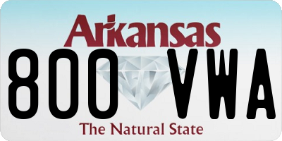 AR license plate 800VWA