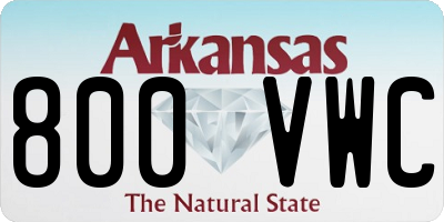 AR license plate 800VWC
