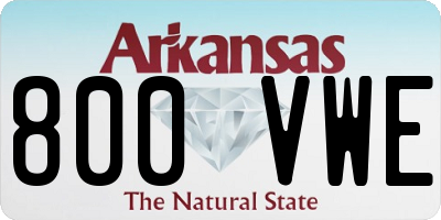 AR license plate 800VWE