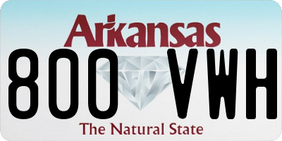 AR license plate 800VWH