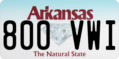 AR license plate 800VWI