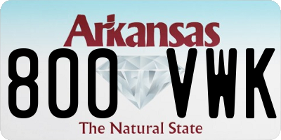 AR license plate 800VWK