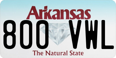 AR license plate 800VWL