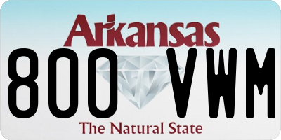 AR license plate 800VWM
