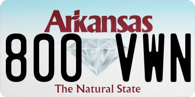 AR license plate 800VWN
