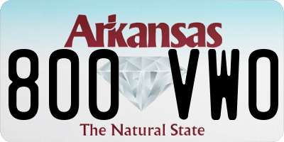 AR license plate 800VWO