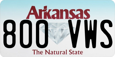 AR license plate 800VWS