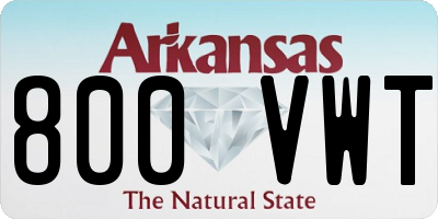 AR license plate 800VWT