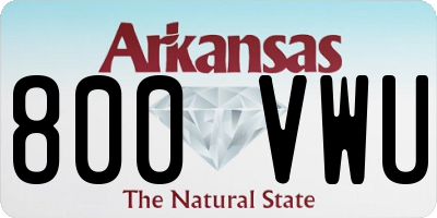 AR license plate 800VWU