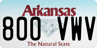 AR license plate 800VWV