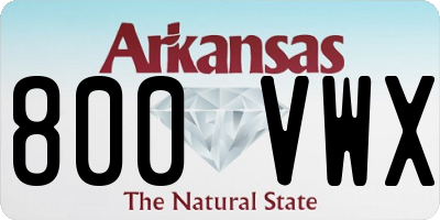 AR license plate 800VWX