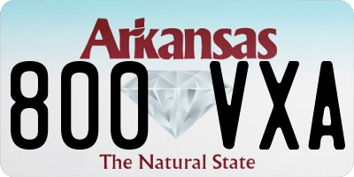 AR license plate 800VXA