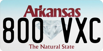 AR license plate 800VXC