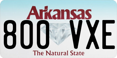 AR license plate 800VXE