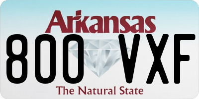 AR license plate 800VXF