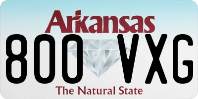 AR license plate 800VXG