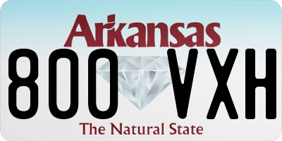 AR license plate 800VXH